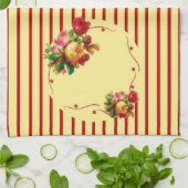 Rose Strip Küchentuch (Gefaltet)