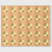 Rose Strip Wrapping Paper Geschenkpapier (Flach)
