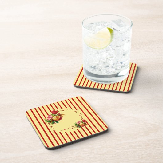 Rose Stripe Cork Untersetzer (Rechte Seite)