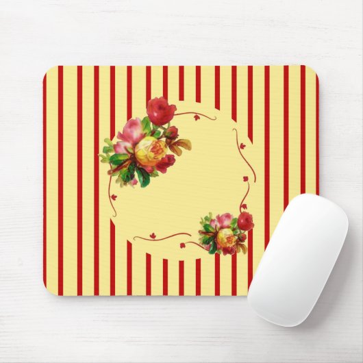 Rose Stripe Mousepad (Mit Mouse)
