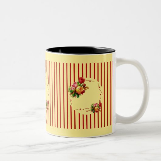 Rose Stripe Tasse (Rechts)