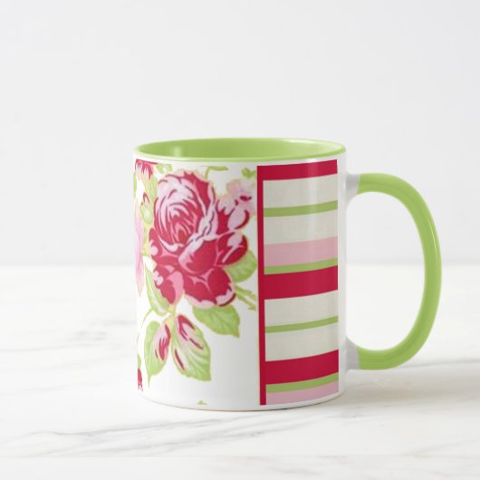 Rose Stripe Tasse (Rechts)