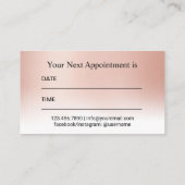 Rose Stylist Banca del Gottardo Terminkarte (Rückseite)