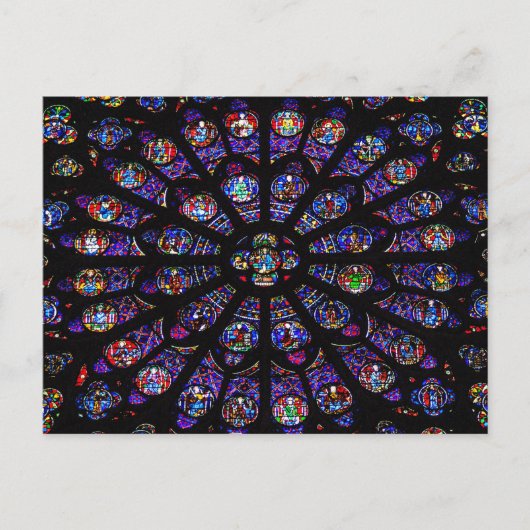 Rose Süd in der Kathedrale Notre Dame Postkarte (Vorderseite)