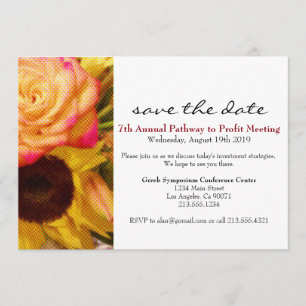 Rose Sunflower Corporate Event Einladung