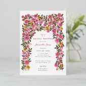 Rose Sunflower Trellis Spring Garden Brautparty Folieneinladung (Stehend vorne)