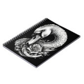 "Rose Swan" Floral Art Spiral Notebook Notizblock (Linke Seite)