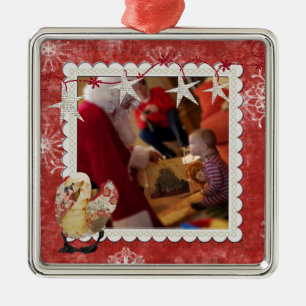 Rose Swan Roter Schneeblume Foto Ornament Aus Metall