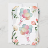 Rose Sweet Floral Baby Dusche Einladung (Rückseite)