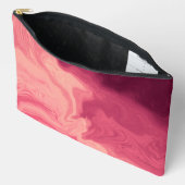 “Rosé Swirl” Marbled Makeup Bag Zubehörtasche (Offen)