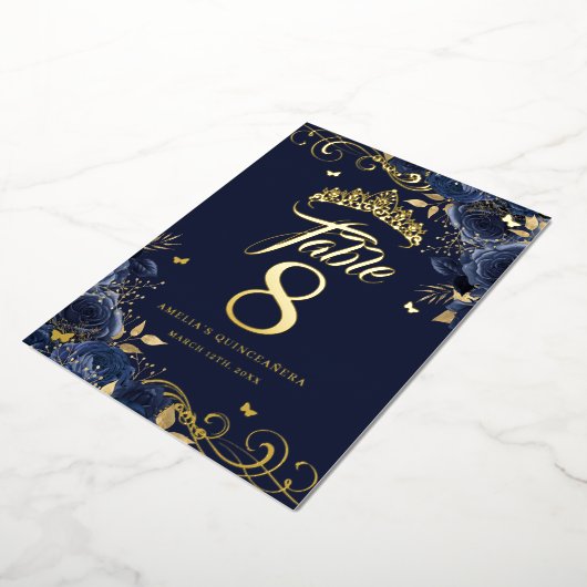 Rose Swirl Quinceanera Gold Tischnummer (Gedreht)