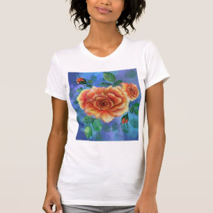 Rose T - Shirt Malerei