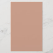 Rose Tan Solid Color Briefpapier (Rückseite)