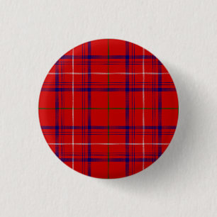 Rose Tartan Rot kariert Button