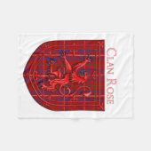 Rose Tartan Scottish Kariert Lion Rampant Fleecedecke (Vorderseite (Horizontal))