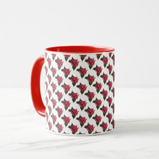 Rose Tasse (Vorderseite Links)