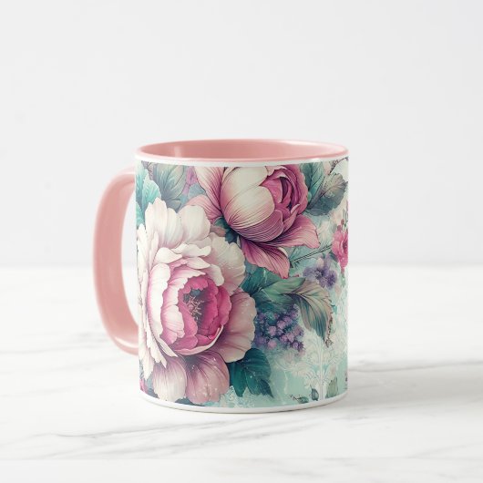 Rose Tasse (Vorderseite Links)