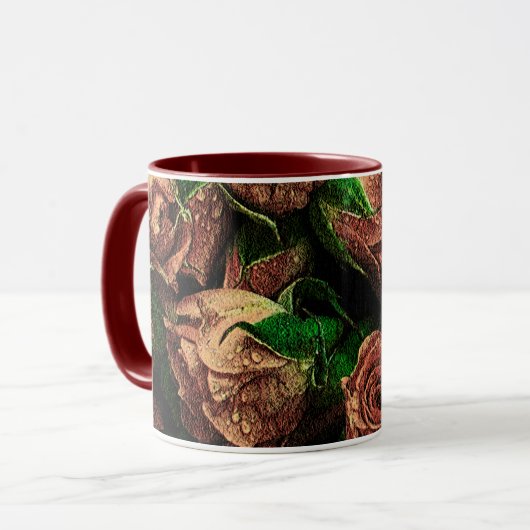 Rose Tasse (Vorderseite Links)