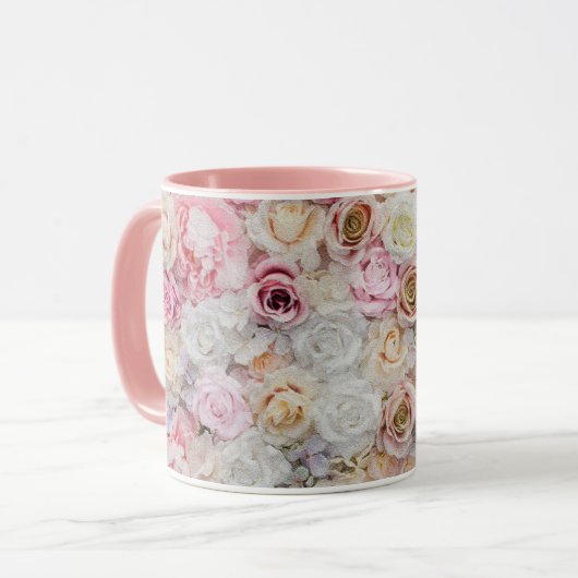 Rose Tasse (Vorderseite Links)