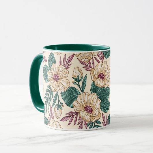 Rose Tasse (Vorderseite Links)