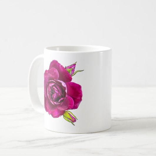Rose Tasse (Vorderseite Links)