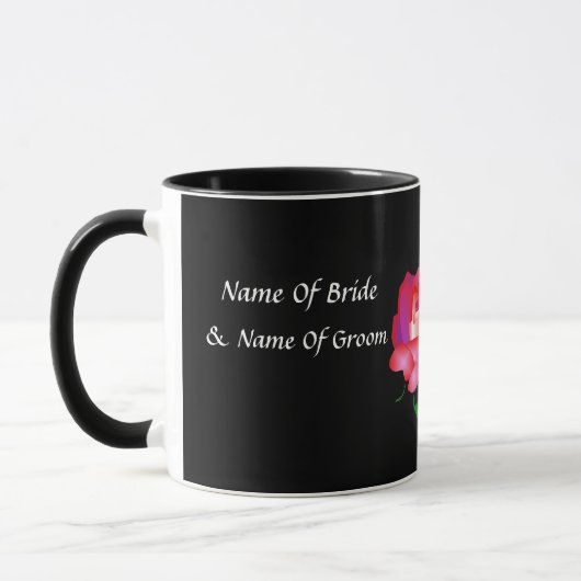 Rose-Tasse "Bride" - individuell anpassbar Tasse (Links)