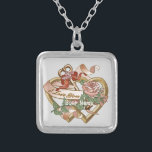 Rose-Tastenkombination Versilberte Kette<br><div class="desc">Rose Key Double Hearts Necklace, Herz-Bekleidung, Herz-T - Shirt, Valentingeschenke von ArtMuvz Illustration. Matching Heart T - Shirt, Valentinstag Geschenke und Bekleidung.TO PERSONALIZE, fügen Sie Ihren Namen, oder fügen Sie Text stattdessen. Machen Sie sich mit unseren festlichen Geschenken und romantischen Kleidung zum Valentinstag fertig! Egal, welches Budget Sie haben, da...</div>