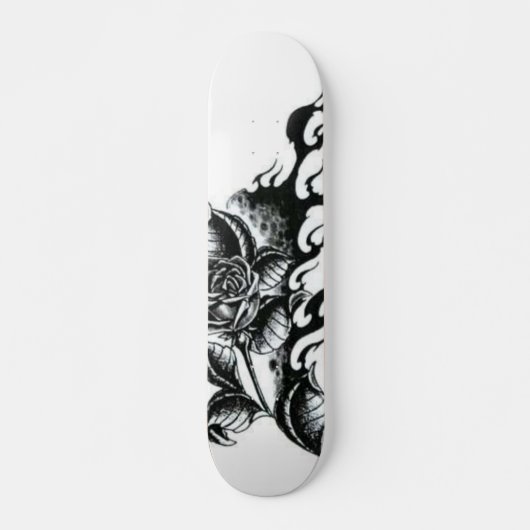 Rose-Tätowierung Skateboard (Vorne)