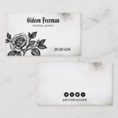 Rose Tattoo Artist Visitenkarte (Vorne/Hinten)