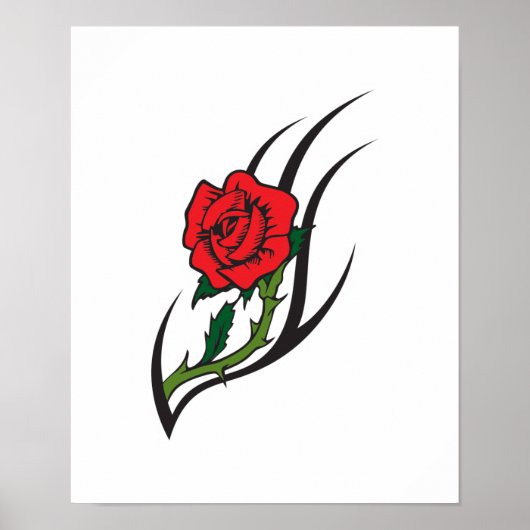 Rose Tattoo Design Poster (Vorne)