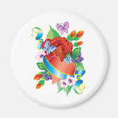 Rose Tattoo Hearts Magnet (Vorne)