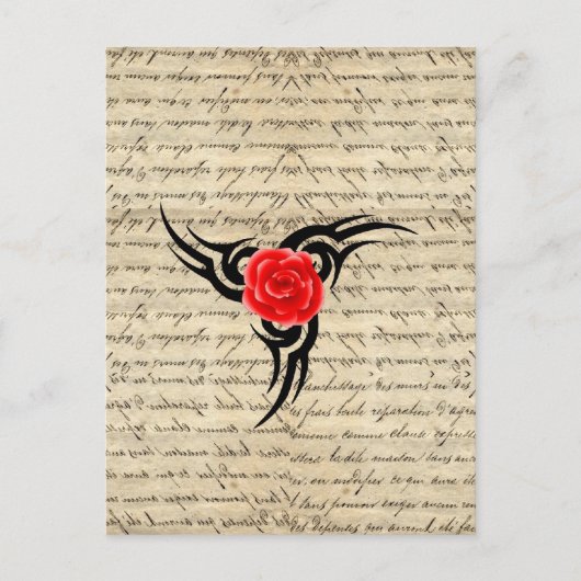 Rose Tattoo Postkarte (Vorderseite)