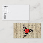 Rose Tattoo Visitenkarte (Vorne/Hinten)