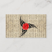 Rose Tattoo Visitenkarte (Rückseite)