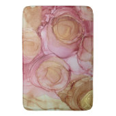Rose Taupe Abstrakte Blumenmatte Badematte (Vorderseite Vertikal)