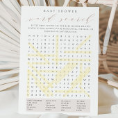 Rose Taupe Baby Shooter Word Search Game Card Einladung