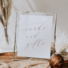 Rose Taupe Calligraphy Cards & Gifts Unterschrift Poster