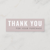 Rose taupe Custom-Logo danke einfügen Karte (Vorderseite)