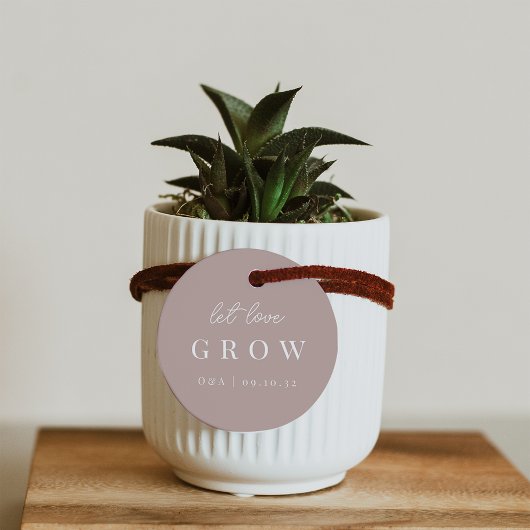 Rose Taupe | Gelassen Liebe Pflanze oder Saatgut a Geschenkanhänger