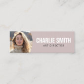 Rose taupe moderne minimale Foto Mini Visitenkarte (Vorderseite)