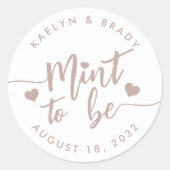 Rose Taupe | Muss Personalisierte Gastgeschenk Hoc Runder Aufkleber (Vorderseite)