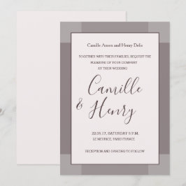 Rose taupe rot grau lila elegant moderne Hochzeit Einladung