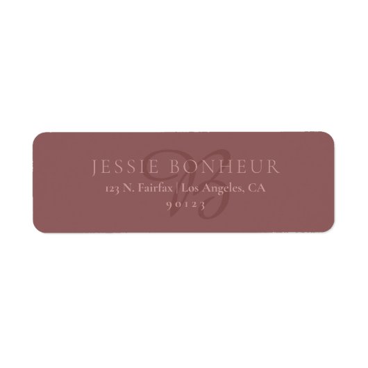 Rose Taupe Rücksendeadresse (Vorne)