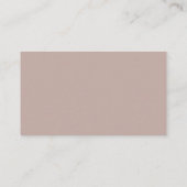 Rose Taupe Script Bridal oder Babydusche Registrie Begleitkarte (Rückseite)