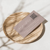 Rose Taupe Script Bridal oder Babydusche Registrie Begleitkarte