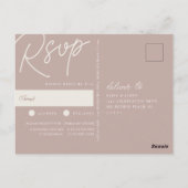Rose Taupe | Script Watermark Meal Choice UAWG Postkarte (Rückseite)