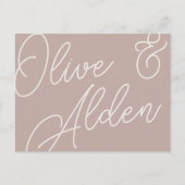 Rose Taupe | Script Watermark Meal Choice UAWG Postkarte (Vorderseite)