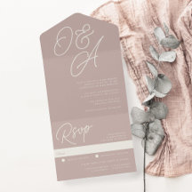 Rose Taupe | Script Watermark Monogram Wedding