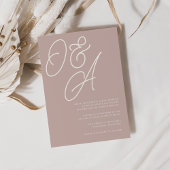 Rose Taupe | Script Watermark Monogram Wedding Einladung