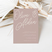 Rose Taupe | Script Watermark Wedding Einladung